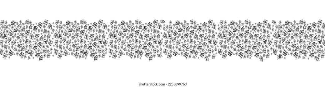 Joker laugh HA HA pattern on white backdrop. Abstract wallpaper. Modern horizontal background. Vector EPS 10