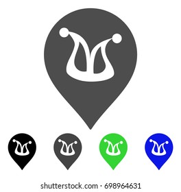Joker Marker flat vector pictogram. Colored joker marker, gray, black, blue, green pictogram variants. Flat icon style for application design.