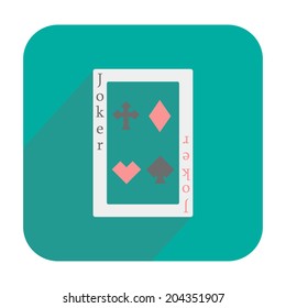 Joker playing card icon