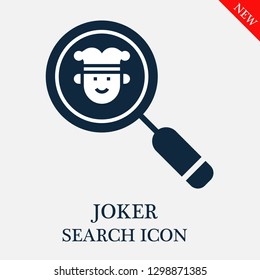 Joker search icon. Editable Joker search icon for web or mobile.