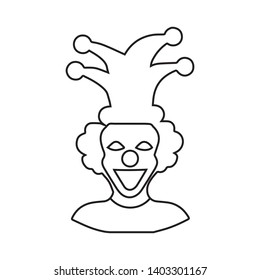 joker sign icon. Element of gambling for mobile concept and web apps. Thin vector icon for website design and development, app development. Premium icon on white background - Vector 