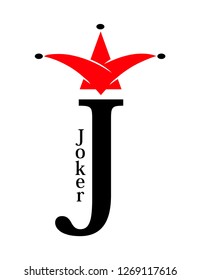 Joker sign - J for Jester, card symbol