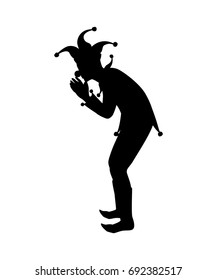 Joker silhouette vector