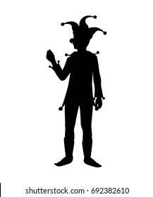 Joker silhouette vector