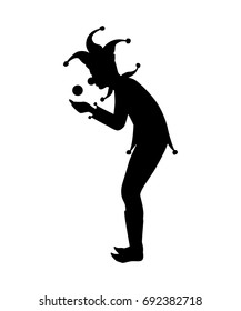 Joker silhouette vector