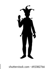 Joker silhouette vector