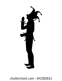 Joker silhouette vector