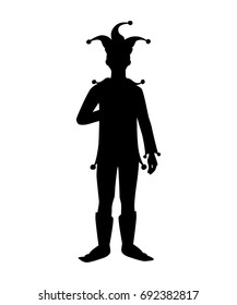 Joker silhouette vector