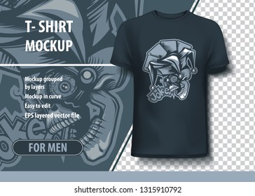 Joker skull .T-Shirt template