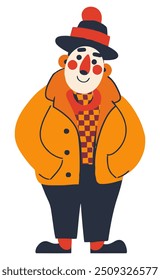 Joker Toon. Flat Vector Illustration