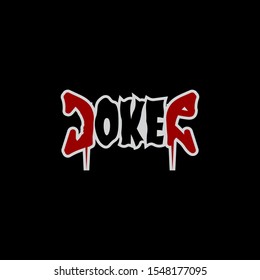 joker typography for t shirt