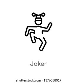 joker vector line icon. Simple element illustration. joker outline icon from brazilia concept. Can be used for web and mobile