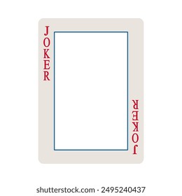 Joker or wild playing card border or frame vector