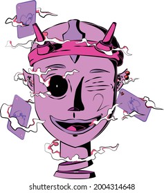 JokerFace is suitable for T-shirt and Sticker
