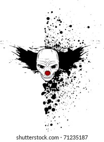 joker`s death`s-head on splashes