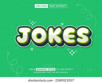 jokes editable text, text effect, 3d text for title