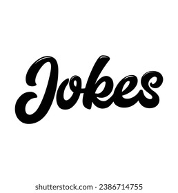 jokes text on white background.