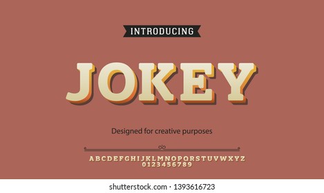 Jokey typeface.For labels and different type designs