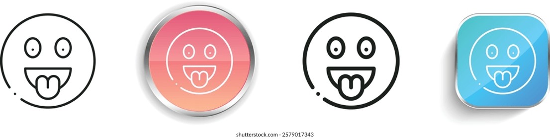 joking icon. Thin Linear, Regular and Button Style Design Isolated On White Background