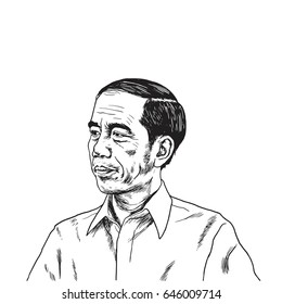Jokowi Joko Widodo Portrait Drawing. May 24, 2017