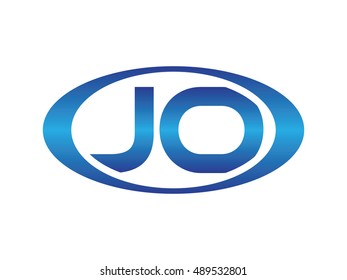 JO-letter abbreviations blue oval logo