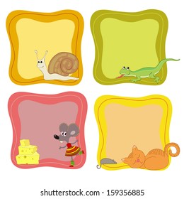 Jolly animals in the frames