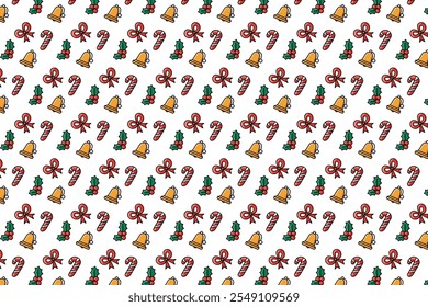 Jolly Christmas patten, vector background