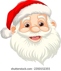 A jolly and festive cartoon illustration of Santa Claus