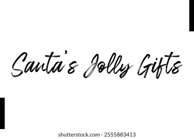 Santa’s Jolly Gifts Christmas quotes cursive text typography 