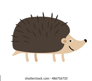 Jolly hedgehog with prickly needles