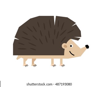 Jolly hedgehog with prickly needles