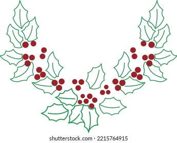 jolly natal seed line vector 