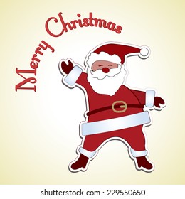 Jolly old Santa with Merry Christmas message