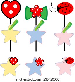Jolly postcard and   stickers