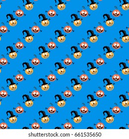 Jolly pumpkin, seamless pattern, Halloween 3