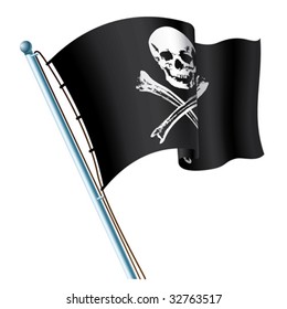 Jolly Roger black flag