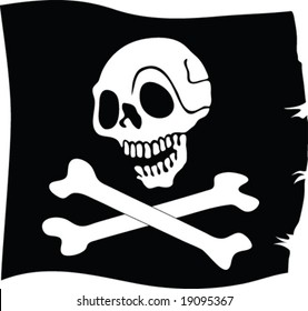 jolly roger flag - vector