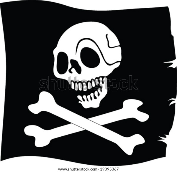 Jolly Roger Flag Vector Stock Vector Royalty Free 19095367