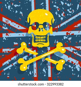 Jolly Roger Flag Vector Background