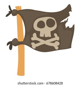 Jolly Roger icon. Cartoon illustration of Jolly Roger vector icon for web