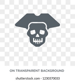 Jolly roger icon. Trendy flat vector Jolly roger icon on transparent background from Fairy Tale collection. 