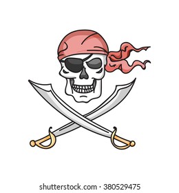 Jolly roger icon vector illustration, EPS 10