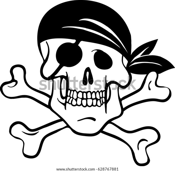 Jolly Roger Isolated Vector Illustration Stock Vector (Royalty Free ...