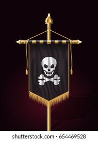 Jolly Roger. Jack Pirate Flag. Vector Format