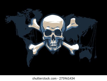 jolly roger on the dark world map