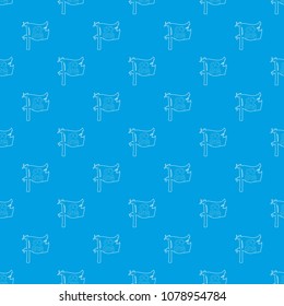 Jolly Roger pattern vector seamless blue repeat for any use