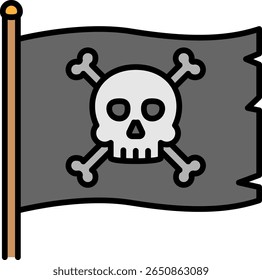 Jolly Roger Pirate Flag Icon