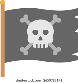 Jolly Roger Pirate Flag with Skull and Crossbones