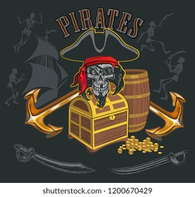 Jolly Roger Pirate skull