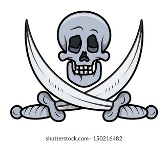 Jolly Roger - Vector Cartoon Illustration